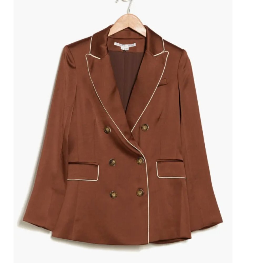 Veronica Beard Roche Dickey Blazer DARK COPPER Size 10 Q67
